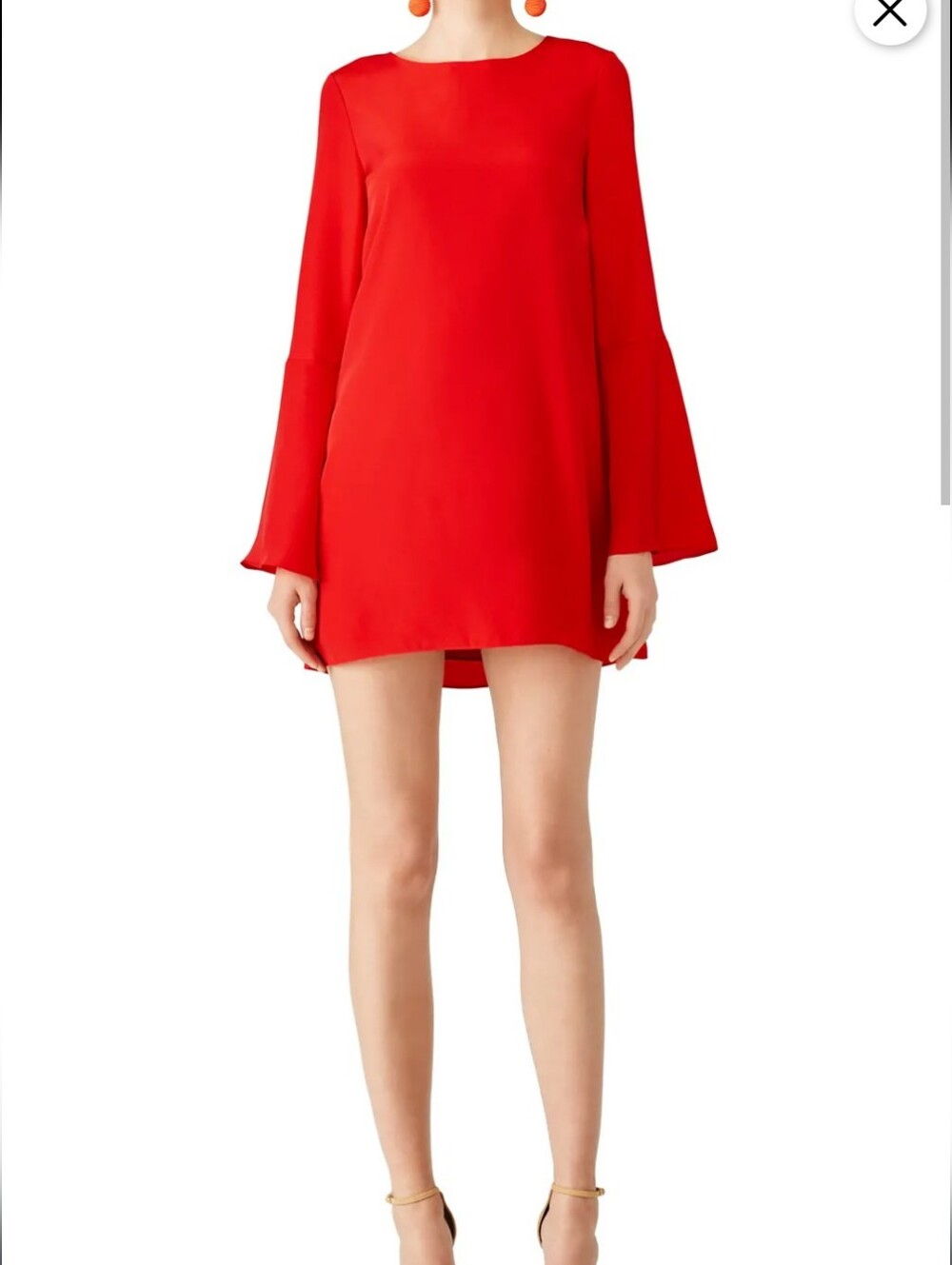 LIKELY Red Perry Shift Dress 4 Bell Sleeve Mini Party Lined Wedding Cruise Guest